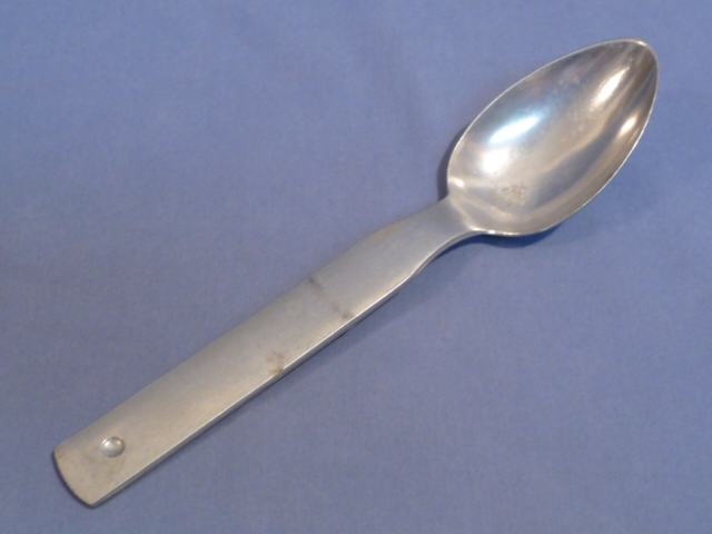 Original WWII German Aluminum Spoon from Interlocking Utensil Set, 1943