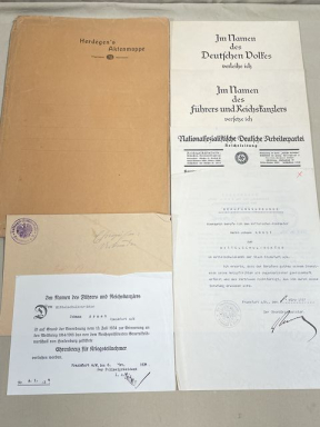 Original WWII German Documents Grouping in Original Folder
