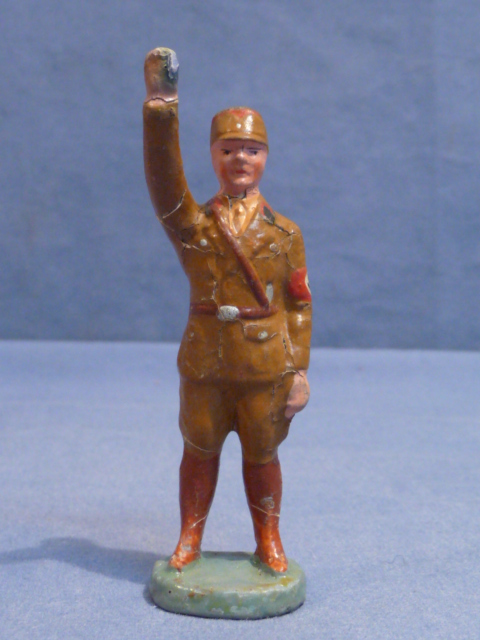 Original Nazi Era German SA Toy Soldier Standing with Salute