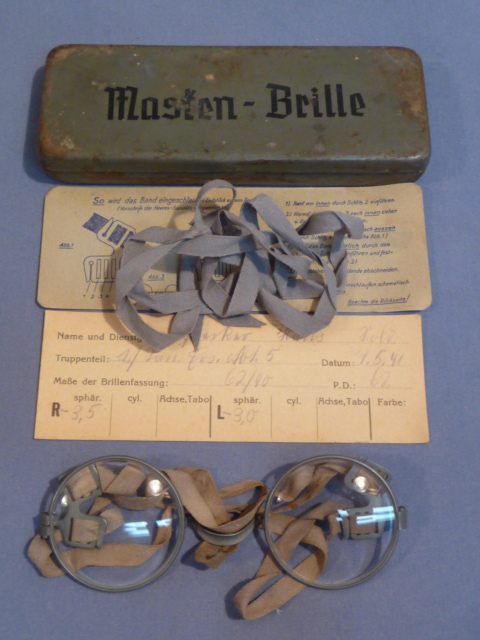 Original WWII German Masken-Brille (Gas Mask Glasses)
