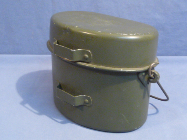 Original WWII Italian Soldier's Mess Kit, Painted Feldgrau & Issued to Germans