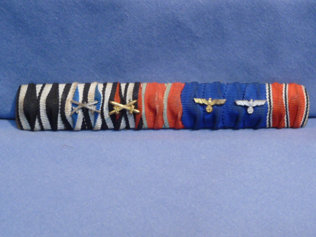 Original Nazi Era German 7 Position Parade Ribbon Bar, 1914 Iron Cross