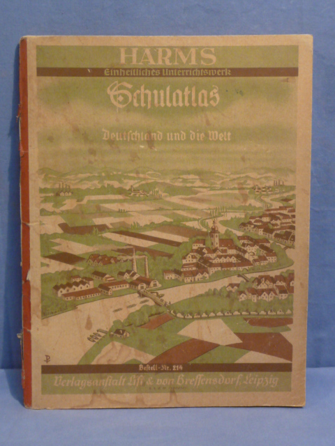 Original WWII German School Atlas Teaching Book, Schulatlas
