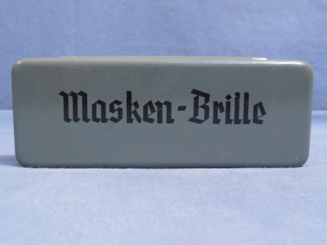 Original WWII German Soldier's Gas Mask Glasses Case, UNISSUED!