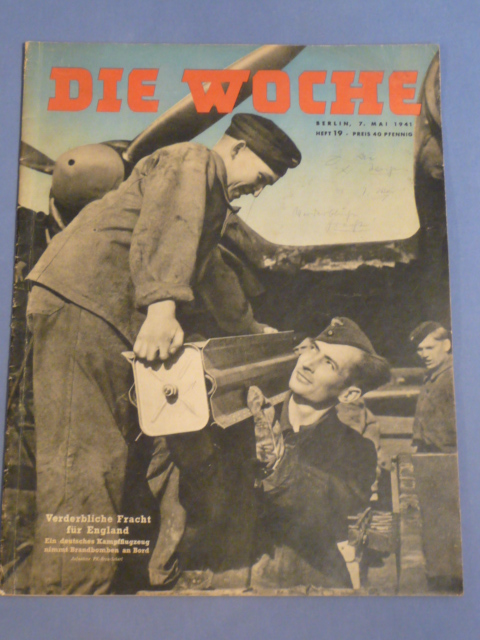 Original WWII German Magazine Die Woche, May 1941