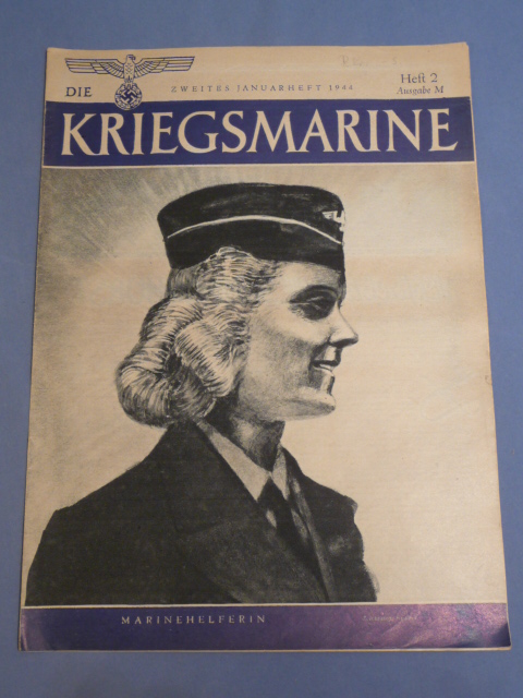 Original WWII German Die Kriegsmarine Magazine, January 1944