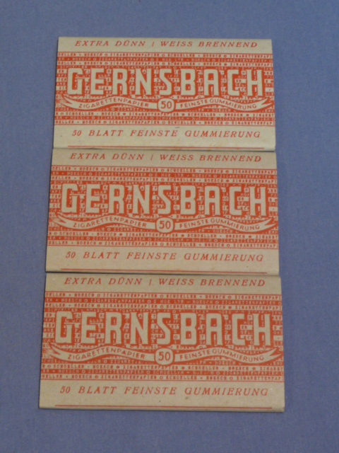 Original WWII German Set of 3 Packs of GERNSBACH Cigarette Papers