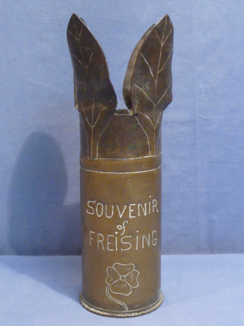 Original WWII US 75mm M18 Shell Trench Art