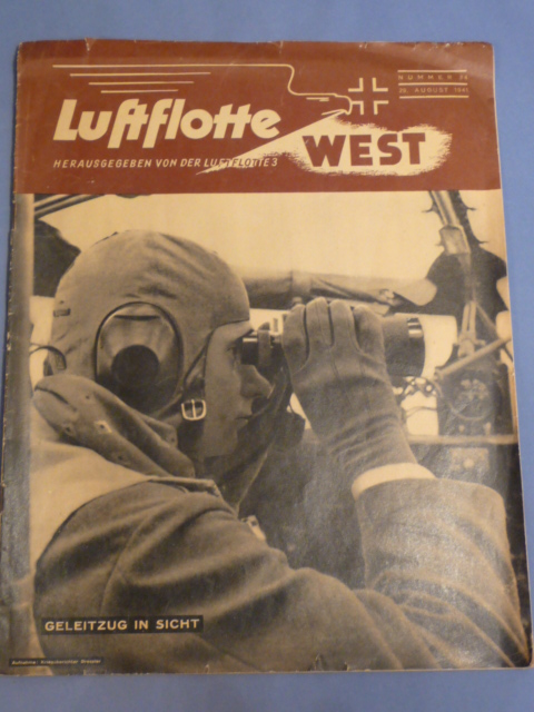 Original WWII German Luftflotte West (Luftwaffe) Magazine, August 1941