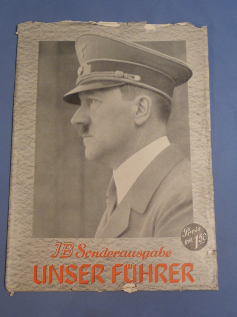 Original Nazi Era German Paper Slip Cover for JB Sonderausgabe UNSER FÜHRER