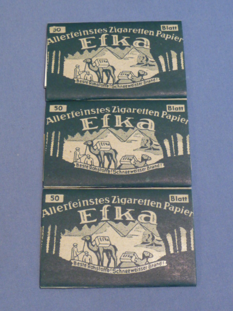 Original WWII German Set of 3 Packs of Efka Cigarette Papers
