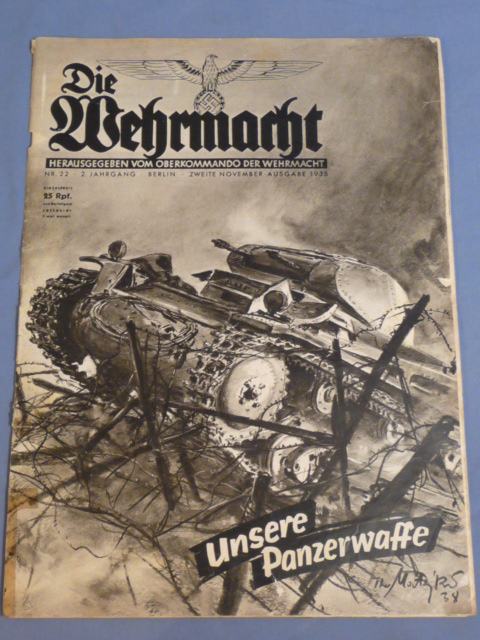 Original Pre-WWII German Die Wehrmacht Magazine, November 1938