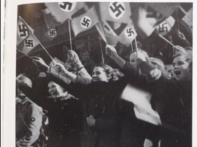 Original Nazi Era German Paper NSDAP Party Rally Flag, UNUSED!