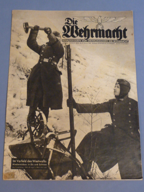 Original WWII German Die Wehrmacht Magazine, February 1940