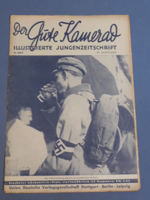 Original Nazi Era German Hitler Youth Magazine, Der Gute Kamerad