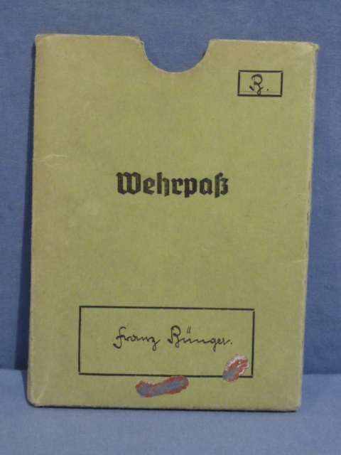 Original WWII German Wehrpa� Protective Cover