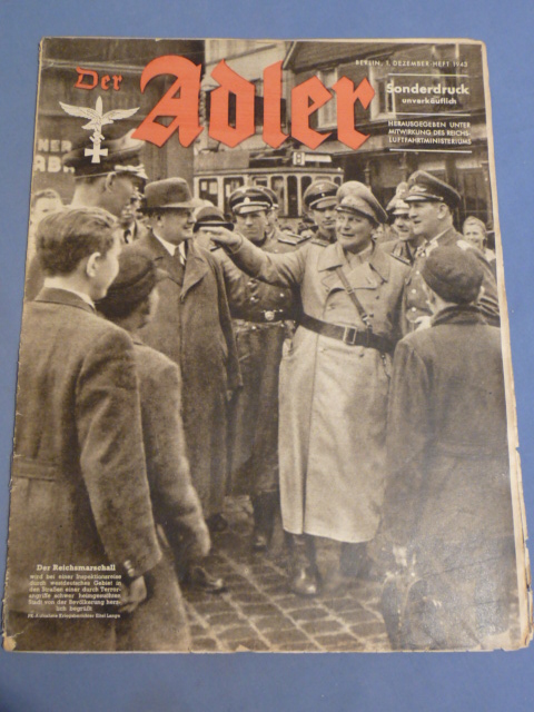 Original WWII German Luftwaffe Magazine Der Adler, December 1943