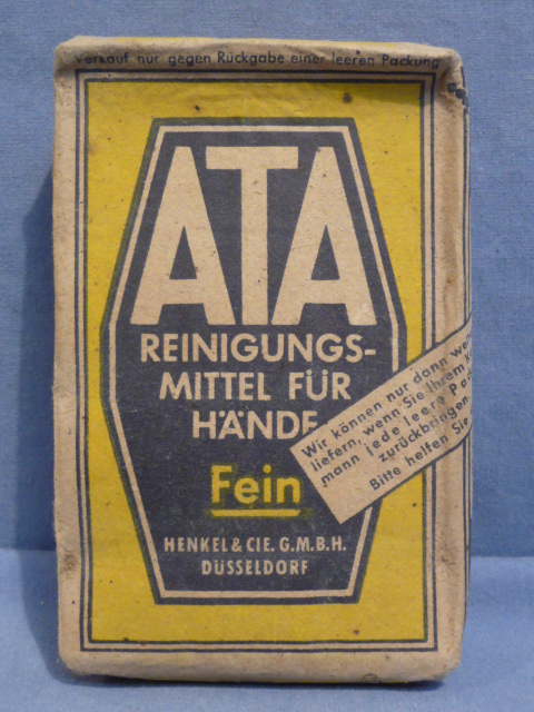 Original WWII German ATA Brand Washing Soap, R.Pfg. Priced!