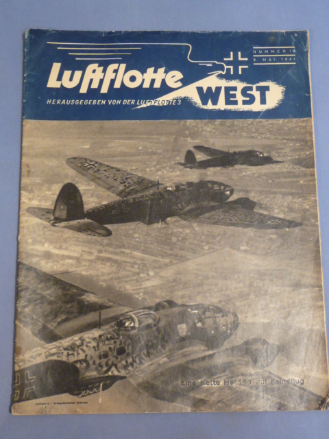 Original WWII German Luftflotte West (Luftwaffe) Magazine, May 1941