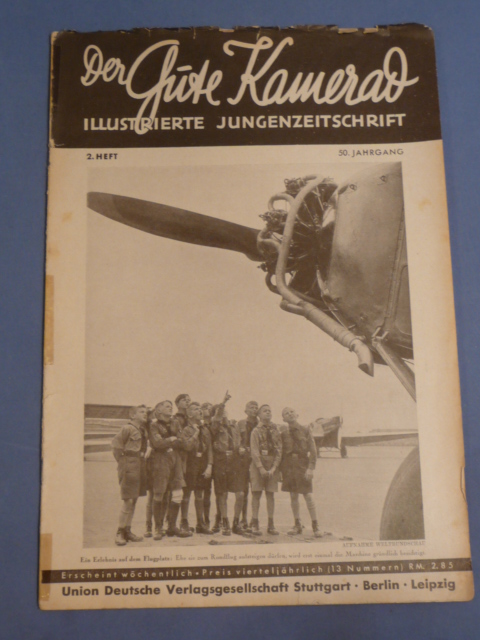 Original Nazi Era German Hitler Youth Magazine, Der Gute Kamerad