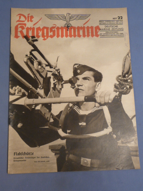 Original WWII German Die Kriegsmarine Magazine, November 1942