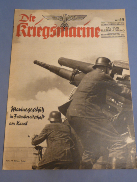 Original WWII German Die Kriegsmarine Magazine, October 1942