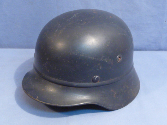 Original WWII German Luftschutz Beaded M40 Helmet
