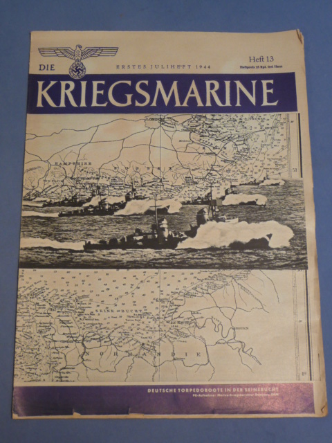 Original WWII German Die Kriegsmarine Magazine, July 1944