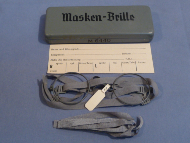 Original WWII German Masken-Brille (Gas Mask Glasses), UNISSUED!!!