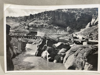 Original WWII German Our Waffen-SS Series Photo Postcard, Advance Over Pass Roads