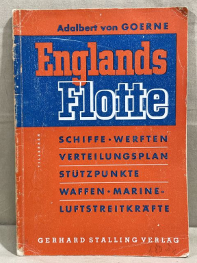 Original WWII German England's Fleet Book, Englands Flotte