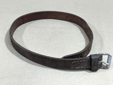 Original WWII German Soldier's Leather Utility Strap, Black
