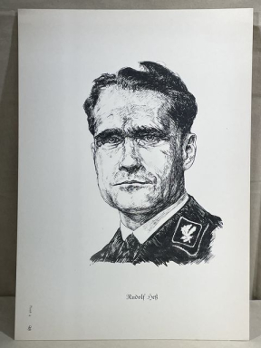 Original Nazi Era German Personality Print, Rudolf He
