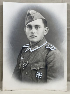 Original WWII German Detail Enhanced Photograph, Decorated Army NCO