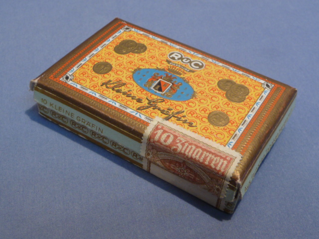 Original Nazi Era German Box for RUC 10 Cigarellos, EMPTY