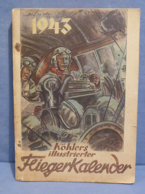 Original WWII German Flyer Calendar Book, K�hlers illustrierter Flieger-Kalender