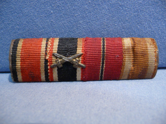 Original WWII German 4 Position Ribbon Bar, 1939 Iron Cross