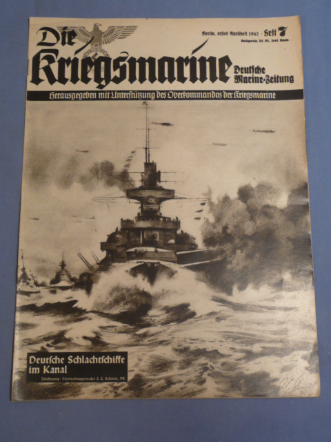 Original WWII German Die Kriegsmarine Magazine, April 1942