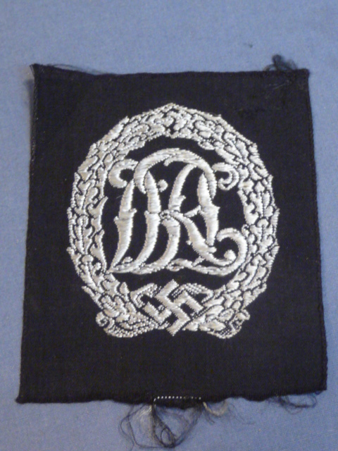 Original WWII German DRL SILVER Sports Badge, Cloth Version