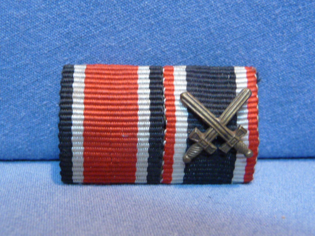 Original WWII German Two-Position Ribbon Bar, Iron Cross