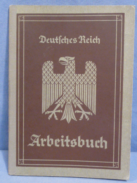 Original Nazi Era German Arbeitsbuch, 1st Type