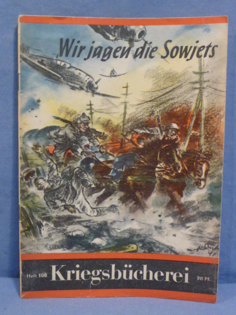 Original WWII German War Library Book, Wir jagen die Sowjets