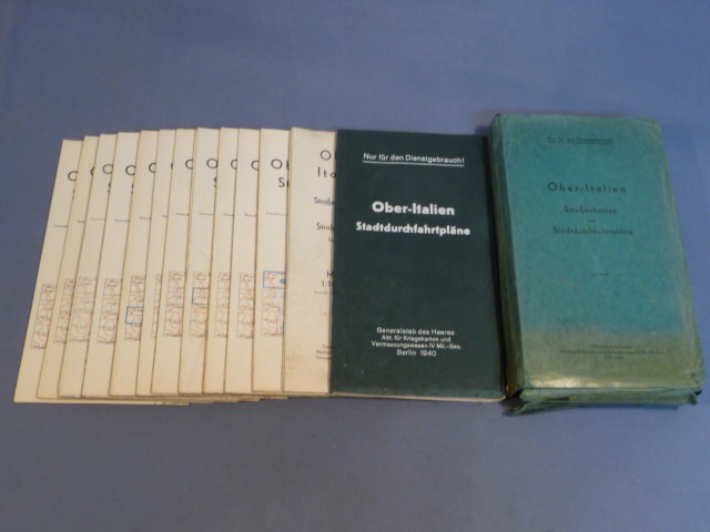 Original WWII German Set of Maps to Northern Italy, 12 Maps Plus MORE!