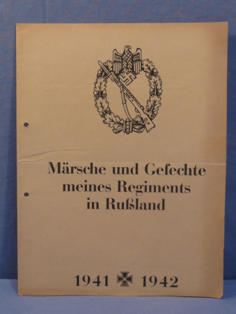 Original WWII German My Regiment's Marches and Battles in Russia 1941/42 Booklet