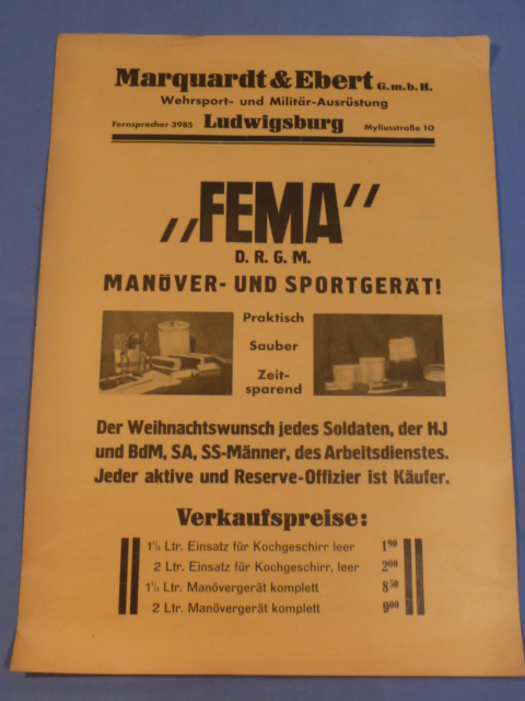 Original Pre-WWII German FEMA Advertisement Poster