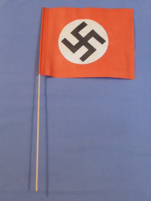 Original Nazi Era German Paper NSDAP Party Rally Flag, UNUSED!