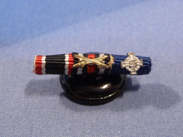 Original Pre-WWII German 3-Position Button Hole Ribbon, War Merit Cross