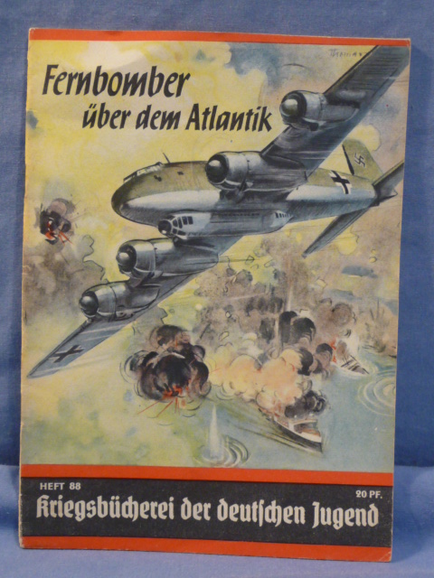 Original WWII German War Library of the German Youth Book, Fernbomber �ber dem Atlantik