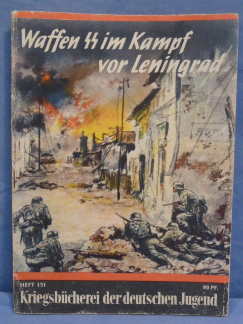 Original WWII German War Library of the German Youth Book, Waffen SS im Kampf vor Leningrad