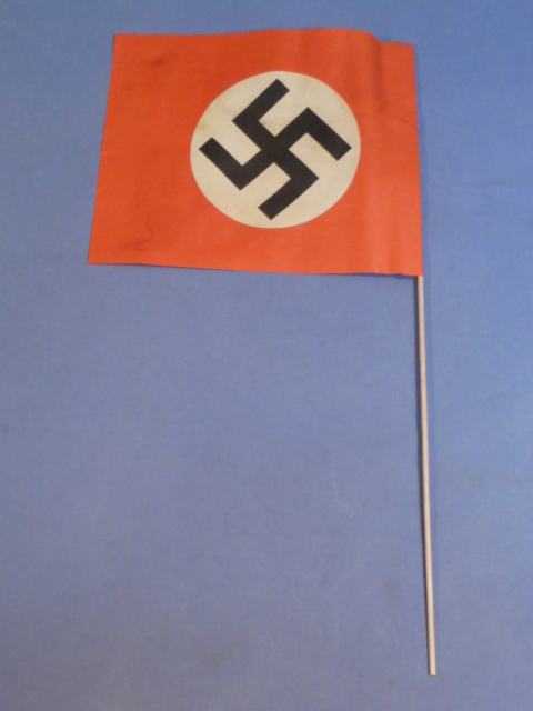 Original Nazi Era German Paper NSDAP Party Rally Flag, UNUSED!